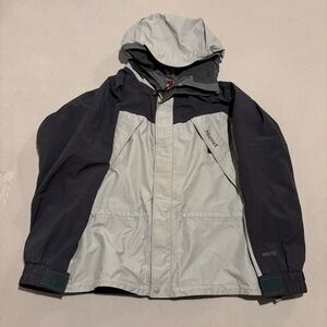 Marmot Gore Tex Jacket Men’s Medium Gray Hooded‎ Shell Outdoor Snowboard Winter